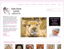 Tablet Screenshot of dollsworld.com.au